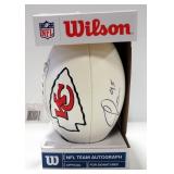 Chris Jones #95 Kansas City Chiefs Autographed NFL/Wilson Football With COA Sticker