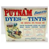 Putnam Dyes And Tints Metal Merchandising Display, 15" High x 19" Wide x 6" Deep