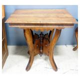 Antique Side Table, 29" High x 30" Wide 21.5" Deep, Split In Top