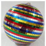 Disco Ball With Multi Colored Squares, 12" Dia