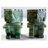 Jade Style Stone Tiki Bookends, Qty 2