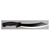 Schrade Machete Model SCMACH1, 12.25" Blade, Black TPR Handles, Nylon Sheath