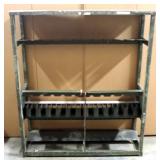 Steel Military Style Long Arm Rack, Holds 10 Firearms, 42.5" H x 36" W x 10" D