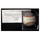 Al Barlick (HOF Umpire) Autographed Baseball With COA, In Display Box