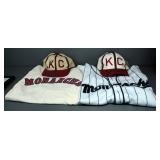 Kansas City Monarchs Negro Leagues Baseball Memorabilia Includes 2 Caps (1 W/ 6 Autographs Including