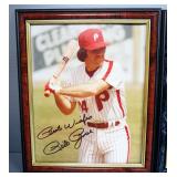 Pete Rose, Johnny Podres, And Hank Bauer Autographed Photos, All Framed Under Glass