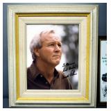 Autographed Arnold Palmer Photo, Autographed Tom Watson Ad, Bicentennial PGA Towel, Penn US Navy Bal