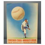 1950 Chicago Cubs Vs Brooklyn Dodgers At Wrigley Field Official Score Card