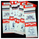 Political Themed Match Books, Includes US Presidents, Founding Fathers, Congress And People Running 