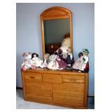 Stanley Furniture Solid Wood 7-Drawer Dresser With Matching Mirror, Dresser: 30" x 53.5" x 18", Mirr