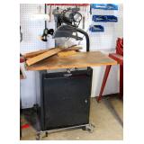 Craftsman Accra-Arm 10" Radial Saw On Locking Metal Stand (60" x 36" x 37") With Key, Includes Conte