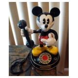 Segan Product Disney Mickey Mouse Telephone, In Working Order And Disney Glass Mugs