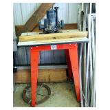 Bosch Electric Router,Model 1615EVS On RBI 34.5" Router Stand, Additional Router Bits Included, Powe