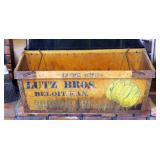 Vintage Lutz Bros Wood Banana Box, 15" x 34" x 15.5"