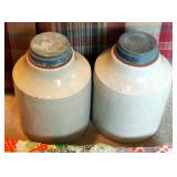 Macomb Pottery Company Pickling Jars, Qty 2