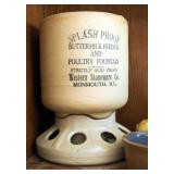 Antique Western Stoneware Co. "Splash Proof Buttermilk Feeder And Poultry Fountain", Ceramic Bowl, A