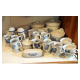 Pfaltzgraff Yorktowne 34-Piece Collection Including Canisters, Coffee & Tea Cups, Creamer, Sugar, Sa
