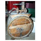 Antique "New Style White Cedar Cylinder Churn"