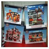 Holiday Decor Including Carole Towne Collection & St. Nicholas Village, String Lights, Ornaments, An
