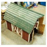 Handcrafted Miniature Wood Barn With Working Barn Doors, 24" x 32" x 22"