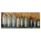 Antique Glass Apothecary Jars, Most With Lids, 9" And 10.5", Total Qty 19