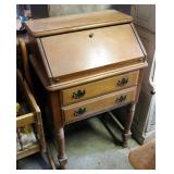 Solid Wood 2-Drawer Secretary, 37" x 24" x 16"