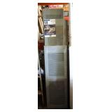 Builders Edge Louvered Shutters 15" x 67" QTY. 2, 15" x 60" QTY.3, 15" x 43" QTY. 2, New In Package