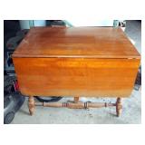 Solid Wood Drop Leaf Table With Turn Peg Legs 30" x 42" x 60"