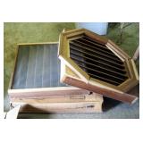 Awsco Octagonal Red Wood Ventilating Louvers Qty. 3 23.75" x 25"