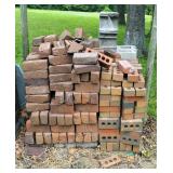 3.5" x 2" x 8" Brick Assortment, Approx Qty. 250, Includes Concrete Cinder Blocks, Qty. 10