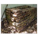 Reclaimed Purington Bricks From The Chilicothe Train Station Walking Platform 4" x 3" x 8.5" QTY 250