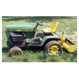 John Deere Lawn Tractor Model #C317J Hours Showing 776.5 Needs Repair, Includes 36" Garden Tiller