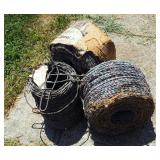 Red Brand High Tinsel Galvanized Barbed Wire 2 Full Spools And 1 Partial