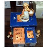 Goebel M.J. Hummel Club Exclusive Edition "Girl With Nosegay (Candlestick)", "Girl With Fir Tree (Ca