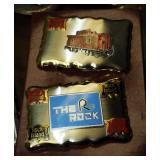 Belt Buckle Collection Including Rock Island Railroad, American Eagle Bolo & Buckle, And Cufflinks