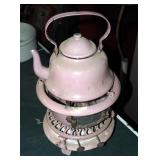 Antique Plantation Kerosene Single Burner Stove With Matching Teapot