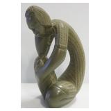 Statuette Of A Man, Variant Of The Thinker, 9.75" High