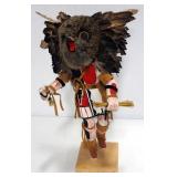 J Creek Owl Kachina, 17" High, Marked Eagle Dancer On Bottom