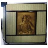 Vintage Lithophane Sconce Covers Qty 2 And Lithophane Panels With Chains Qty 2, Images Appear When B
