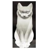Lalique Crystal Sitting Cat Figurine, 8.25" High