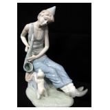 Young Boy Porcelain Figurines, 1 Marked Porceval Hand Painted Porcelain, 1 Marked Lladro, Qty 3, App