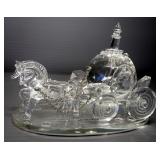 Shannon Crystal Handmade Crystal Horse And Carriage, 4" High