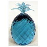 Blue Glass Decorative Pineapple, 5" High