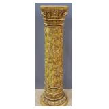 Pedestal/Column With Composite Style Capital And Berry And Vine Wrapped Design, 49" High x 11.25" Sq