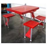 Collapsible Picnic Table, Folds Down Into Case, Case Acts As Table Top