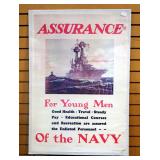 U.S. Navy Recruiting Poster, 1974 Reprint, 25" Wide x 36.5" High
