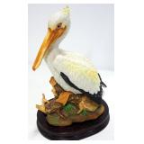 Andrea By Sadek Porcelain "White Pelican" Statuette No. 9521, 10.5" Tall, On Base