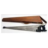 Musical Saw With Bow In Custom Made Case, Saw Made By Henry Disston & Sons In Philadelphia Between 1