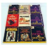 Collection Of Ian Flemming James Bond Paperbacks, Qty 9
