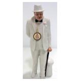 Royal Doulton Porcelain "Sir Winston Churchill" Figurine, Handmade And Hand Decorated, 10.25" Tall